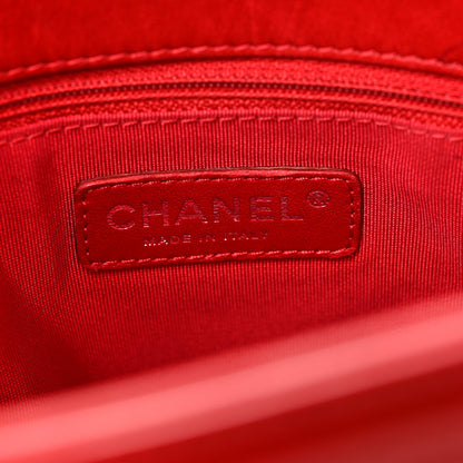Chanel Vinyl Lipstick Ligne Tote Red 6 of 11