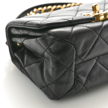 Chanel Lambskin Quilted Mini Color Match Flap Black 9 of 10