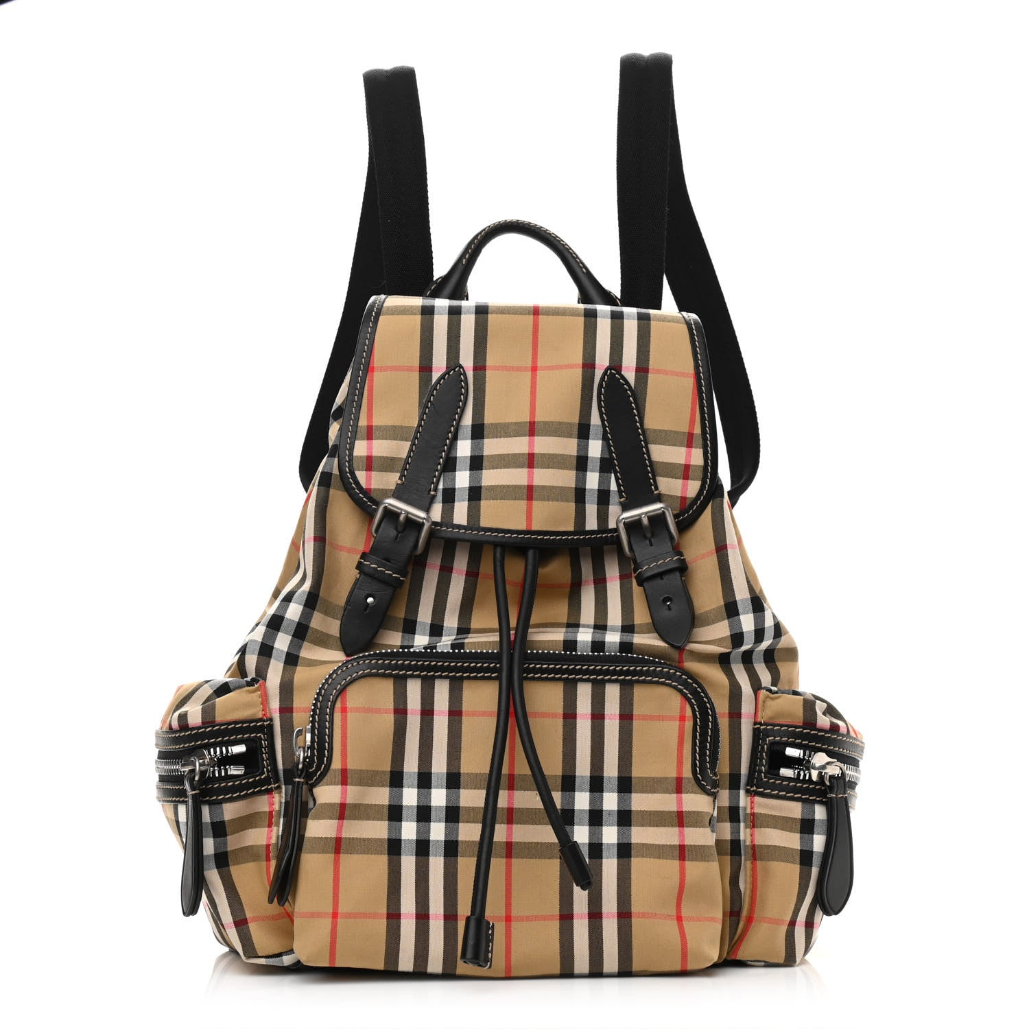 Burberry Nylon Vintage Check Medium Rucksack Backpack Antique Yellow 1 of 10