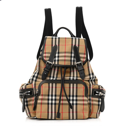 Burberry Nylon Vintage Check Medium Rucksack Backpack Antique Yellow 1 of 10