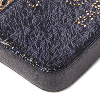 Chanel Caviar Studded Small Deauville Clutch With Chain Black 7 of 9