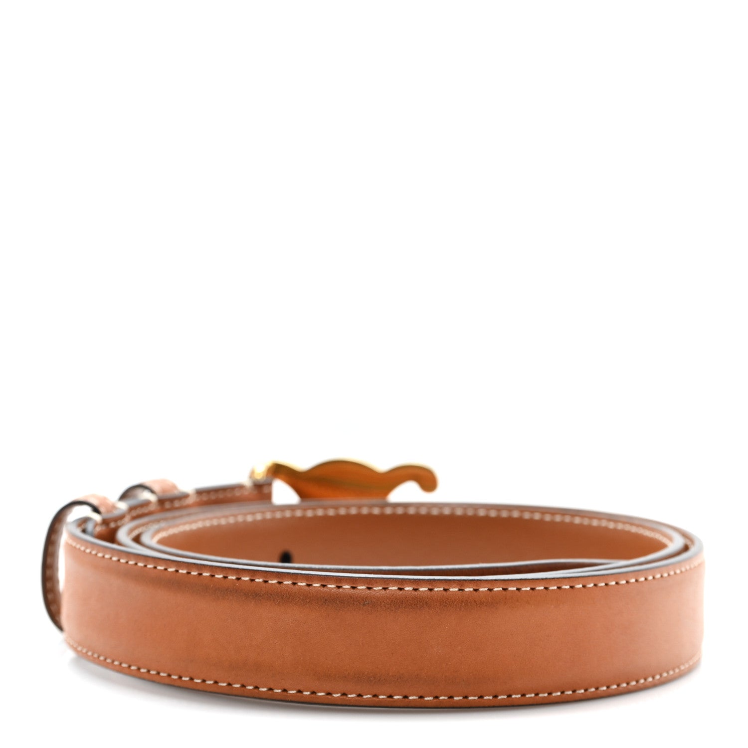 Celine Natural Calfskin Medium 25mm Triomphe Belt 85 34 Tan 2 of 6