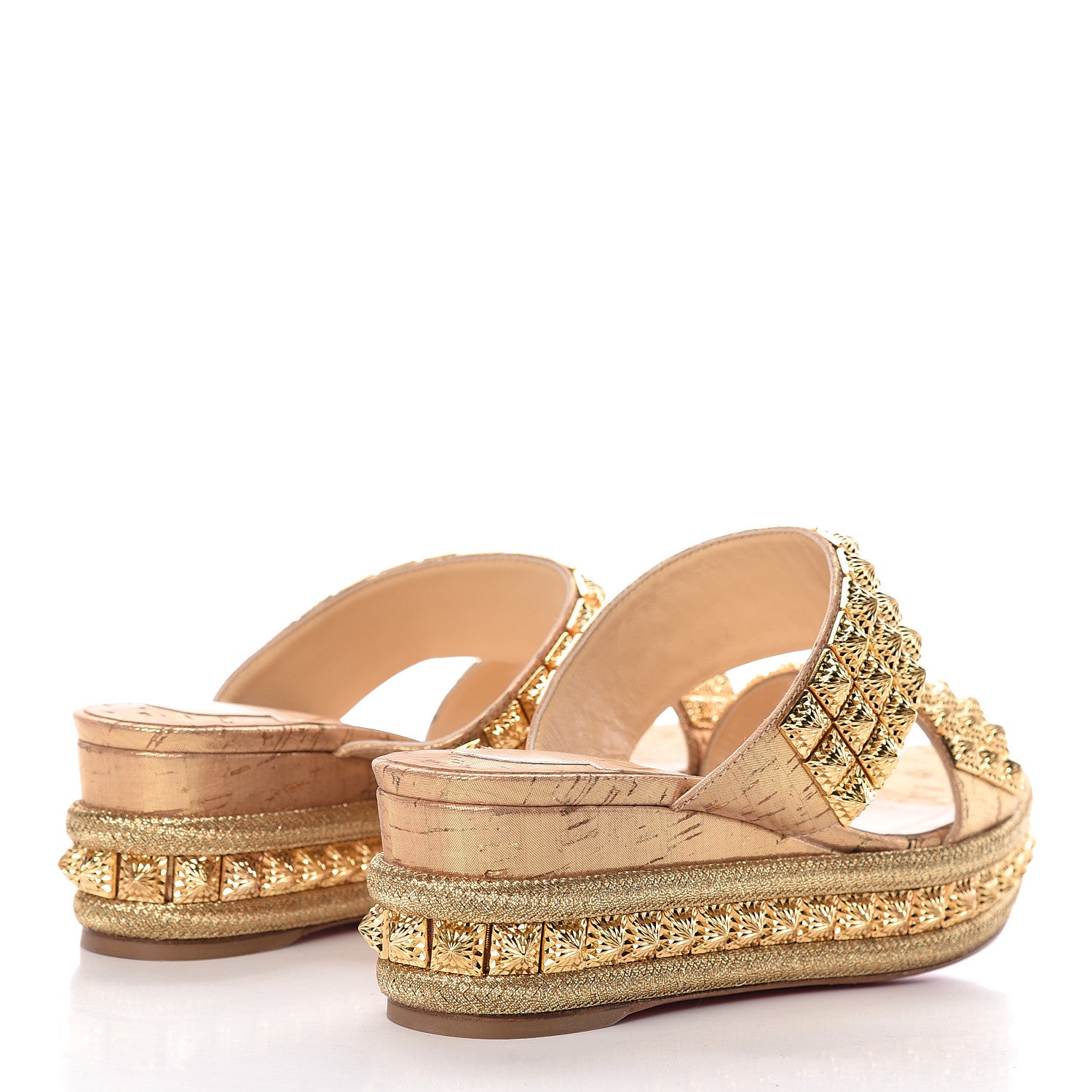Christian Louboutin Liege Pepite 60 Platform Sandals 36 Version Gold 4 of 9