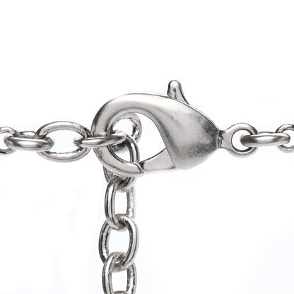 Chanel Crystal Baguette Pearl Bow Necklace Silver 5 of 8