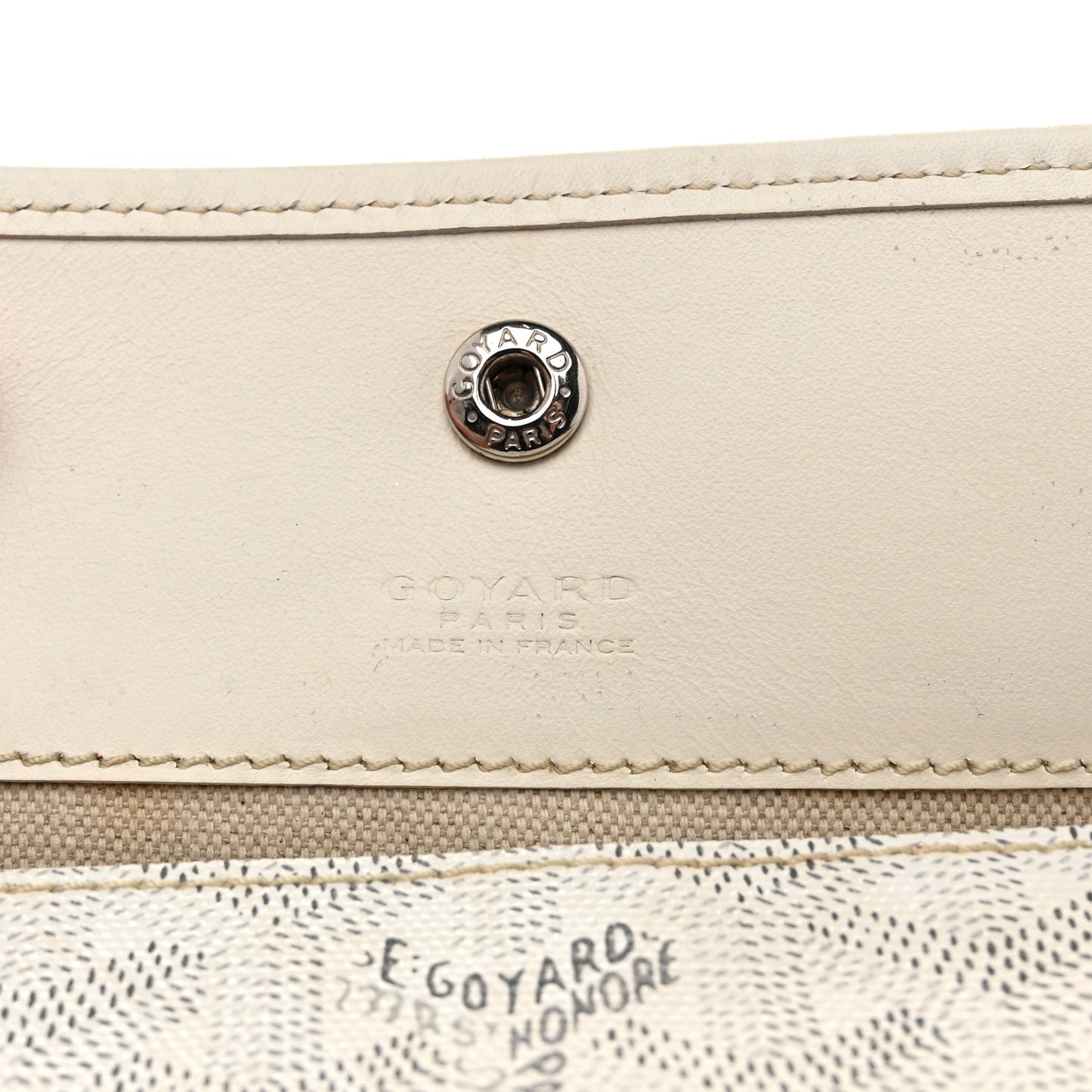 Goyardine Pouch White