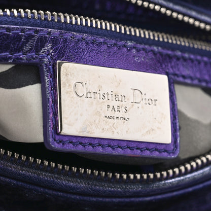 Christian Dior Metallic Lambskin Cannage Medium Anselm Reyle Lady Dior Purple Orange 6 of 13