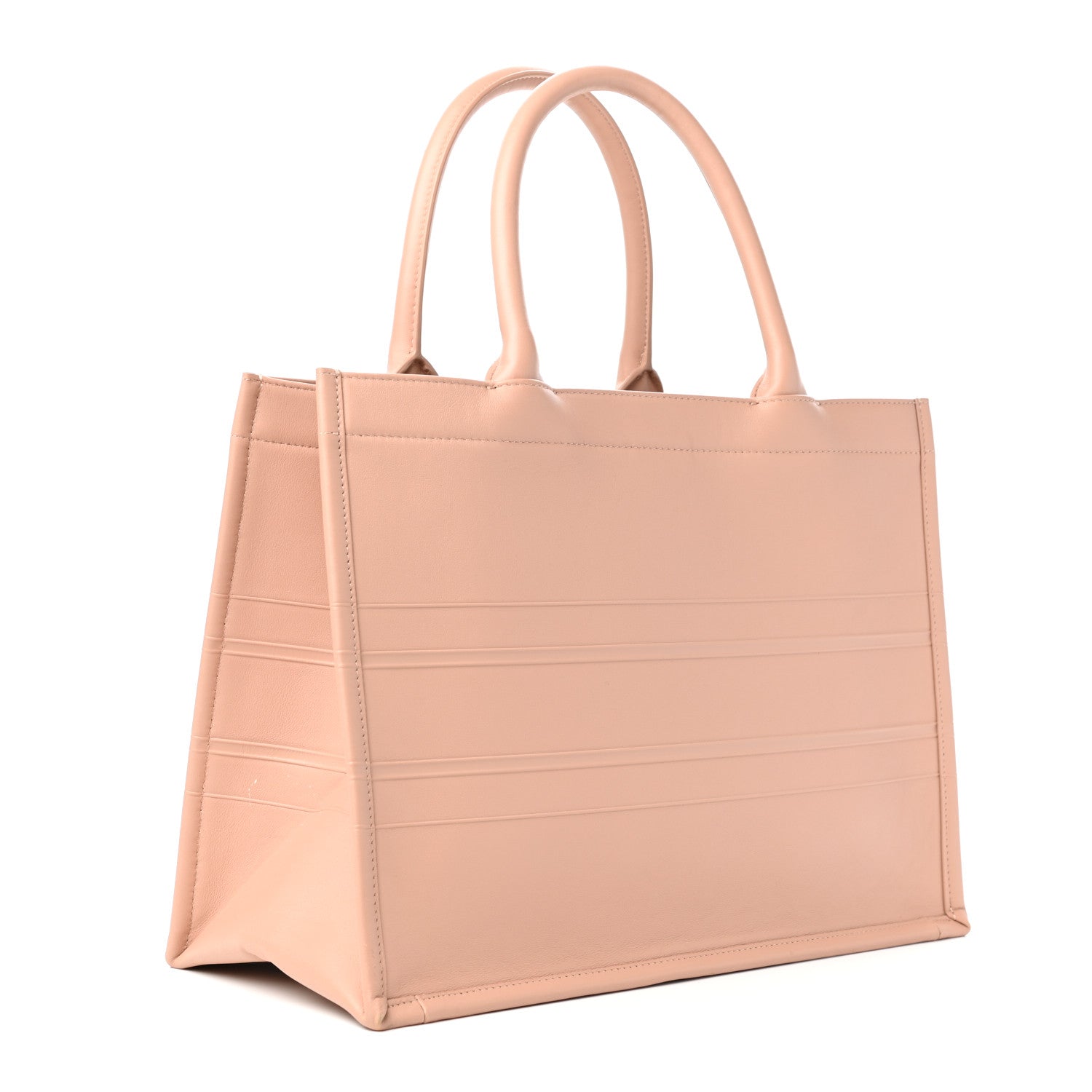 Christian Dior Calfskin Embossed Medium Book Tote Rose de Vents 3 of 9