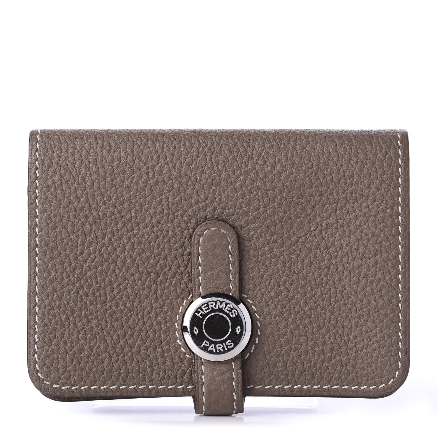 Hermes Togo Dogon Card Case Etoupe 1 of 9