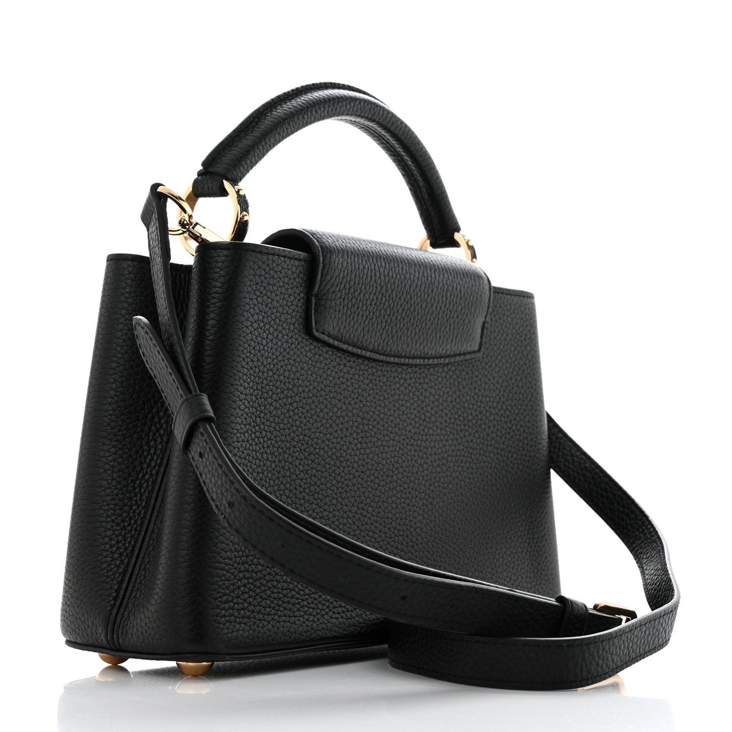 Louis Vuitton Taurillon Capucines BB Black 2 of 10