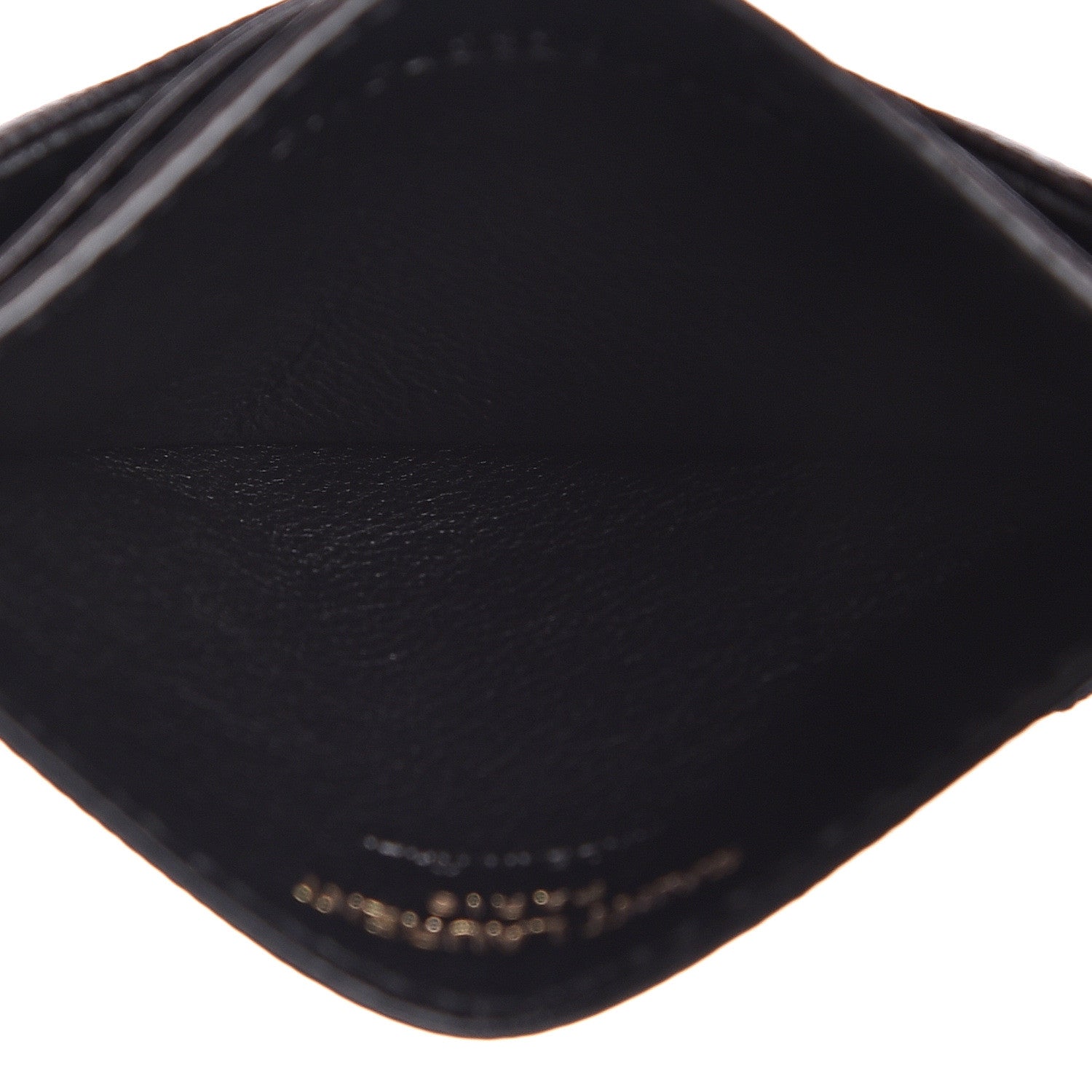 Saint Laurent Grain De Poudre Matelasse Chevron Monogram Credit Card Case Black 5 of 8