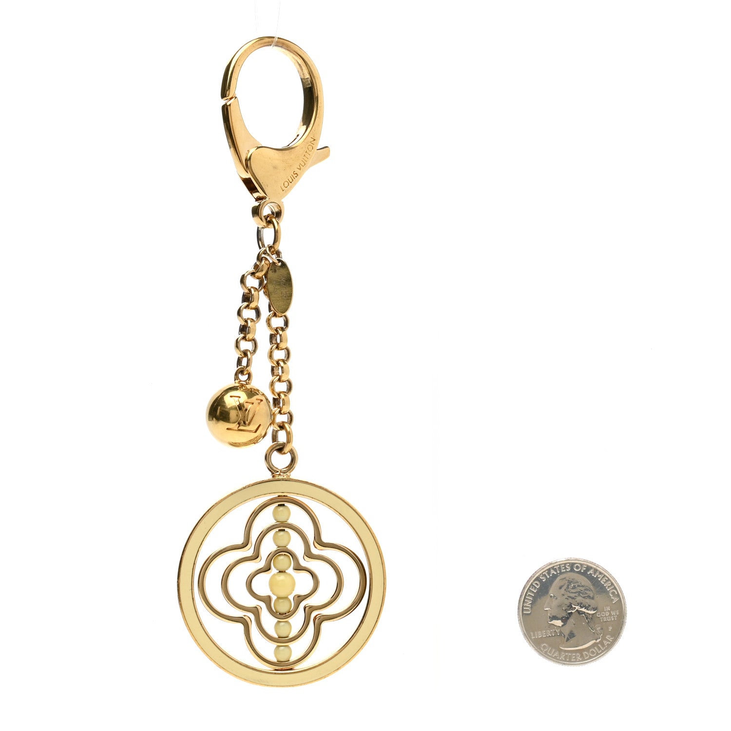 Louis Vuitton Whirly Flower Bag Charm Ivory 2 of 4