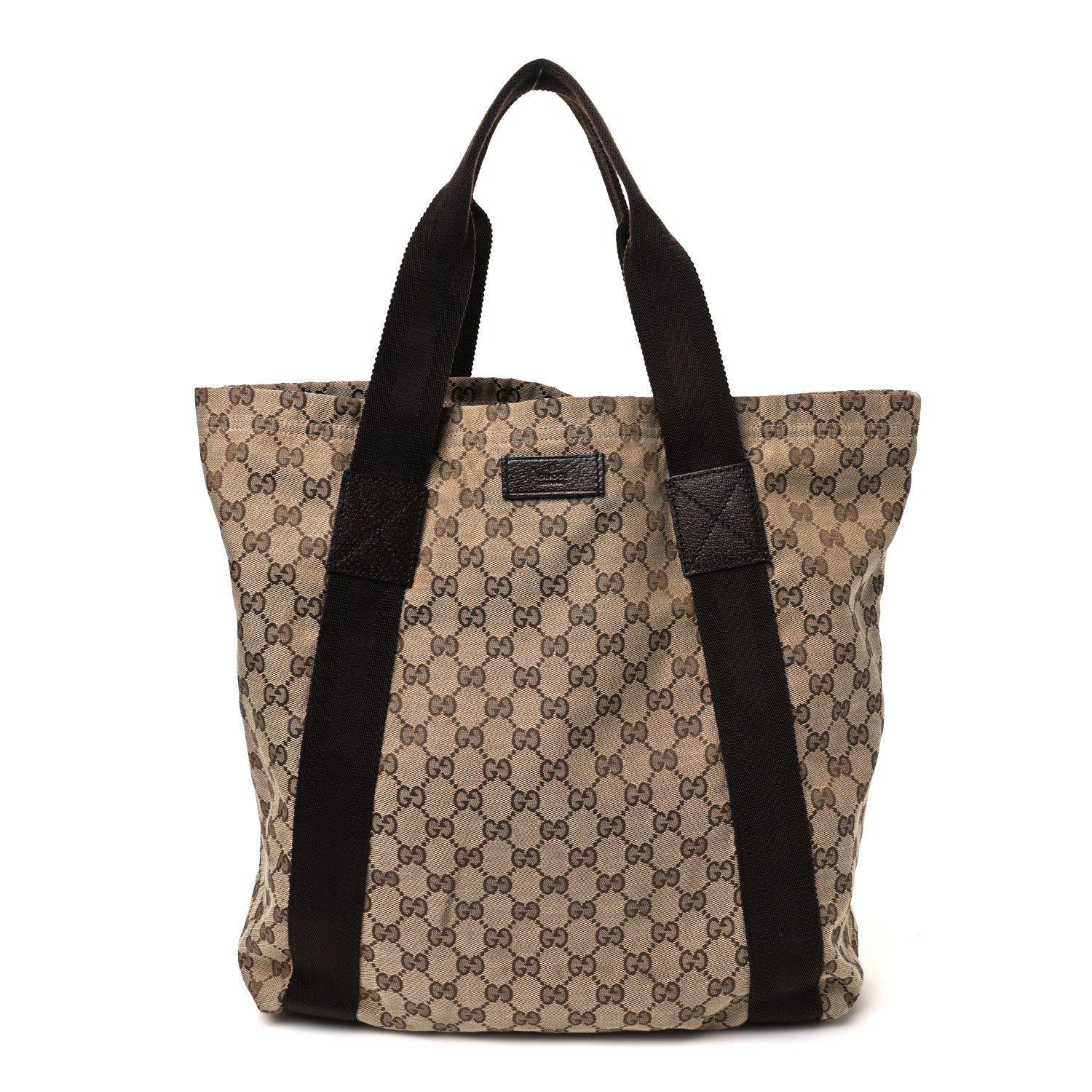Gucci GG Monogram Medium Handle Vertical Tote Bag Dark Brown 1 of 9