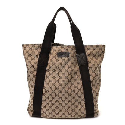 Gucci GG Monogram Medium Handle Vertical Tote Bag Dark Brown 1 of 9