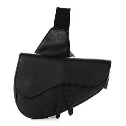 Christian Dior Grained Calfskin Kim Jones Saddle Bag Black 1 of 10