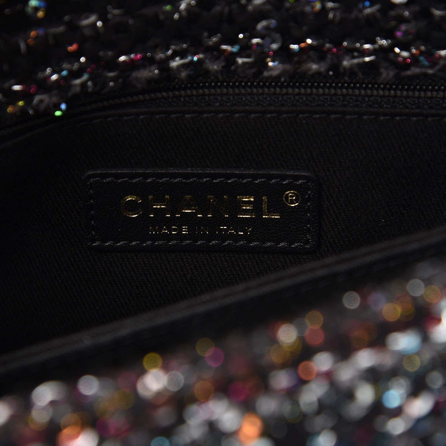 Chanel Tweed Sequin Mini Coco Handle Flap Black 6 of 11