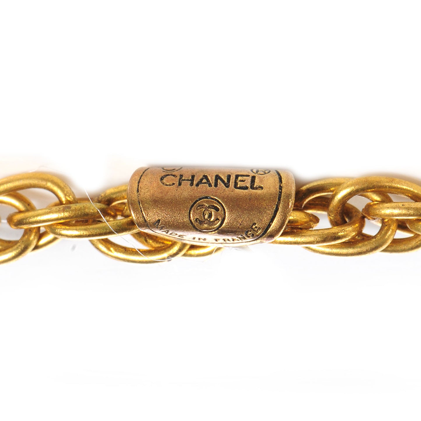 CC Logo Pendant Necklace Gold