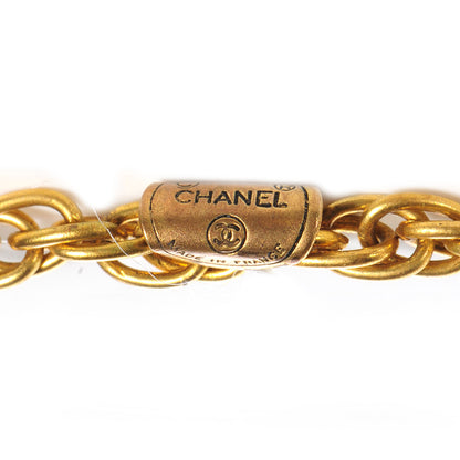 Chanel CC Logo Pendant Necklace Gold 5 of 5