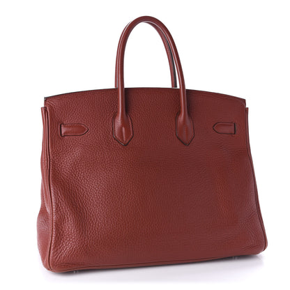 Hermes Taurillon Clemence Birkin 35 Brique 3 of 14