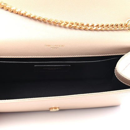 Saint Laurent Grain De Poudre Medium Monogram Kate Satchel Nude Powder 5 of 9