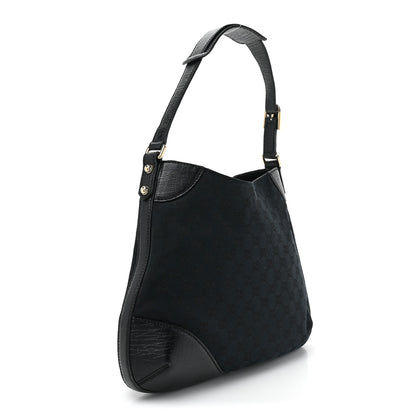 Gucci Monogram Web Hasler Hobo Black 3 of 13