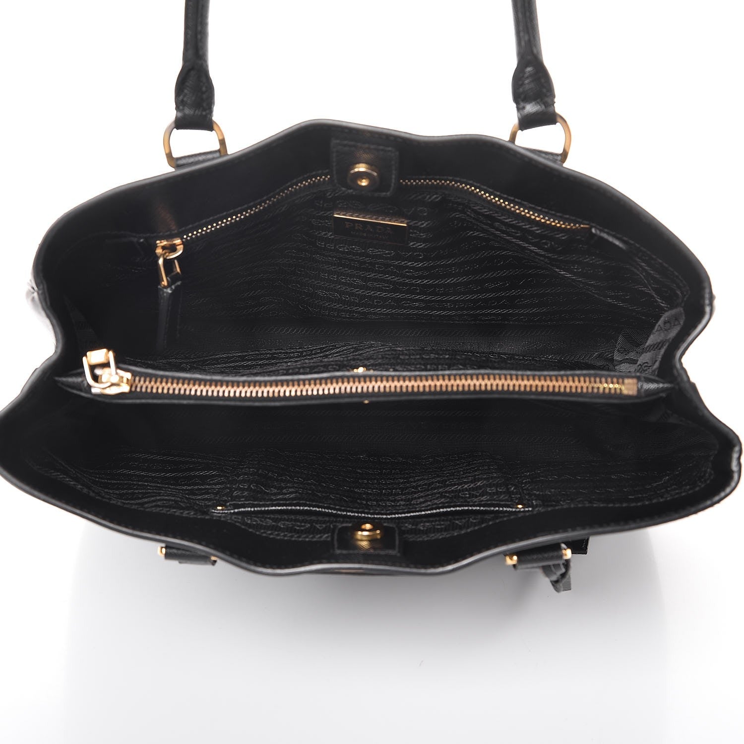 Prada Saffiano Lux Medium Tote Nero Black 5 of 12