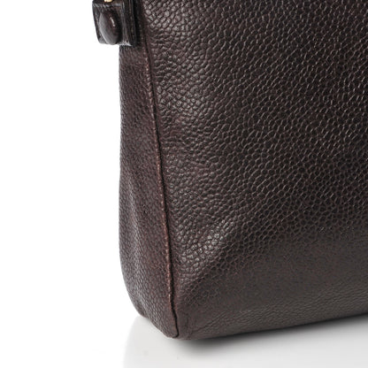 Chanel Caviar Timeless CC Cosmetic Pouch Brown 14 of 17