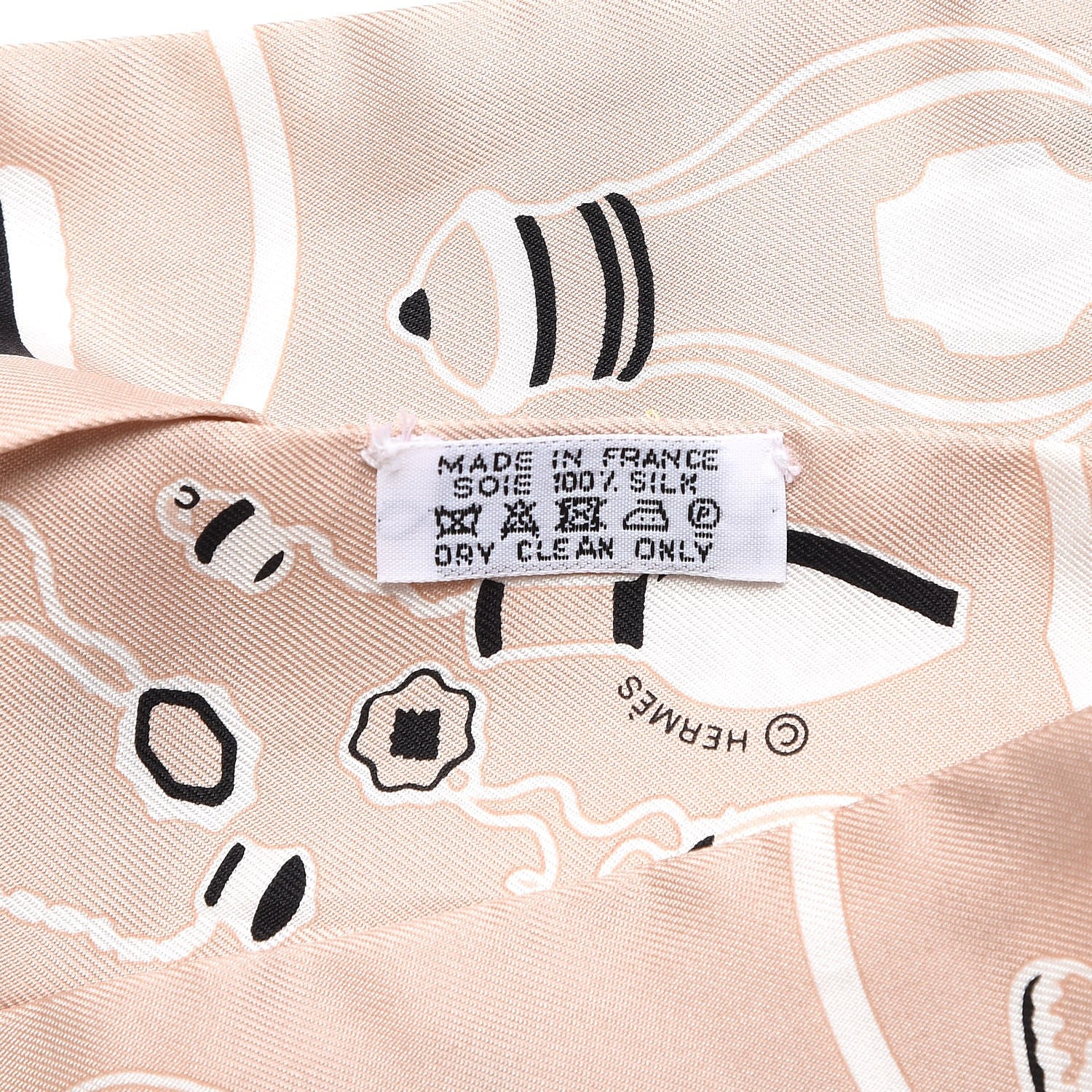 Hermes Silk Les Flacons Bandana Twilly Jaune Soufre Beige Rose Blanc 3 of 4