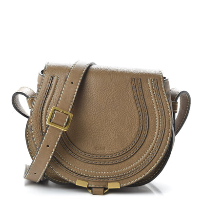 Chloe Calfskin Mini Marcie Round Crossbody Bag Nut 1 of 13