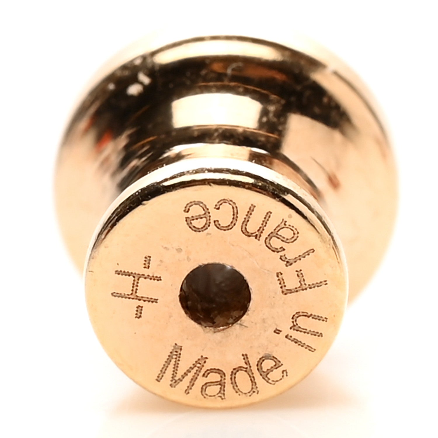 Hermes Rose Gold Lacquered Mini Pop H Earrings Rose Sakura 5 of 6