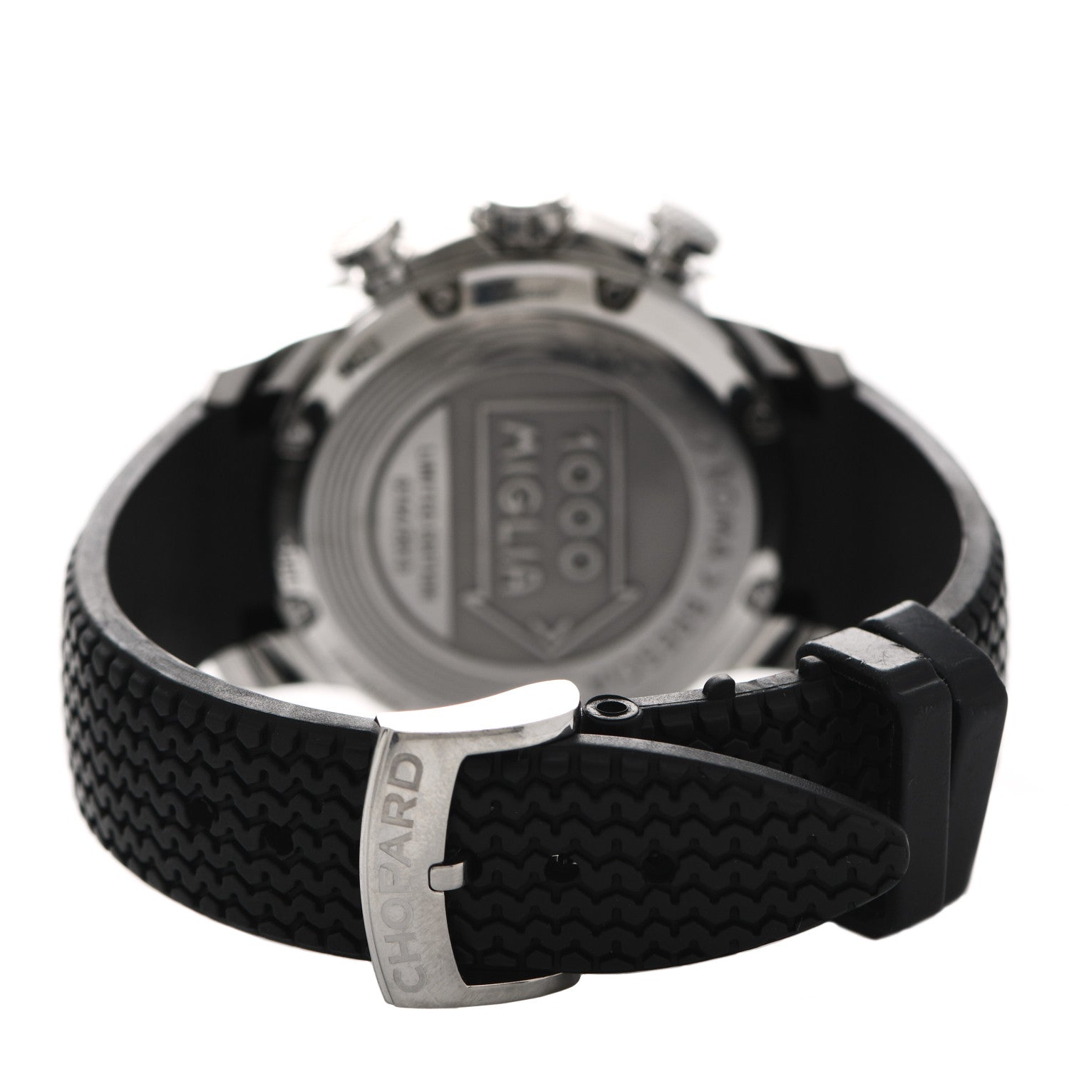 Chopard Stainless Steel Rubber 44mm Mille Miglia Chronograph Automatic Watch Black 3 of 4