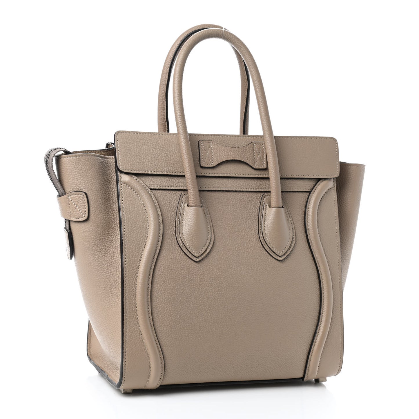 Drummed Calfskin Micro Luggage Dune