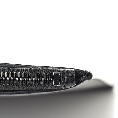 Saint Laurent Calfskin Crocodile Embossed Monogram iPad Case Black 10 of 11