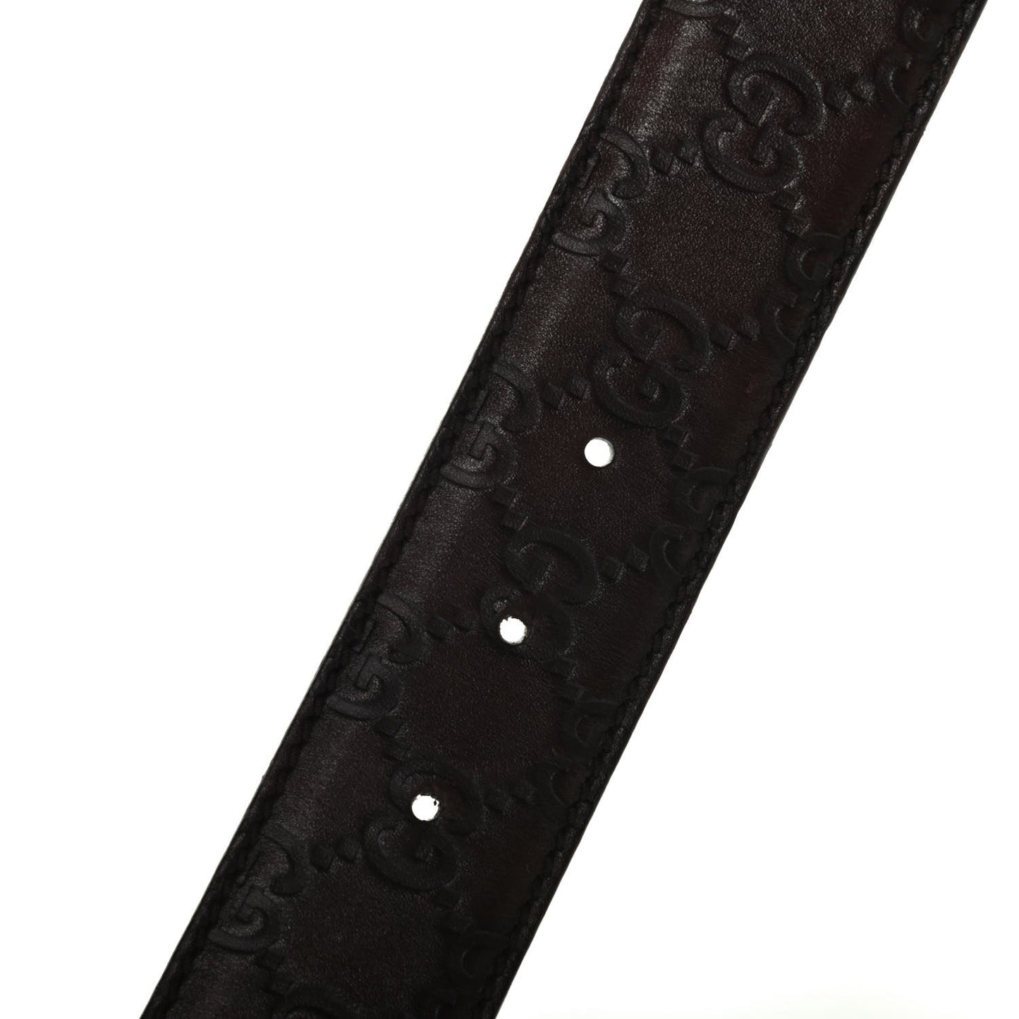 Guccissima Interlocking G Belt 90 36 Dark Brown