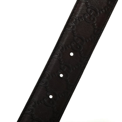 Gucci Guccissima Interlocking G Belt 90 36 Dark Brown 3 of 4