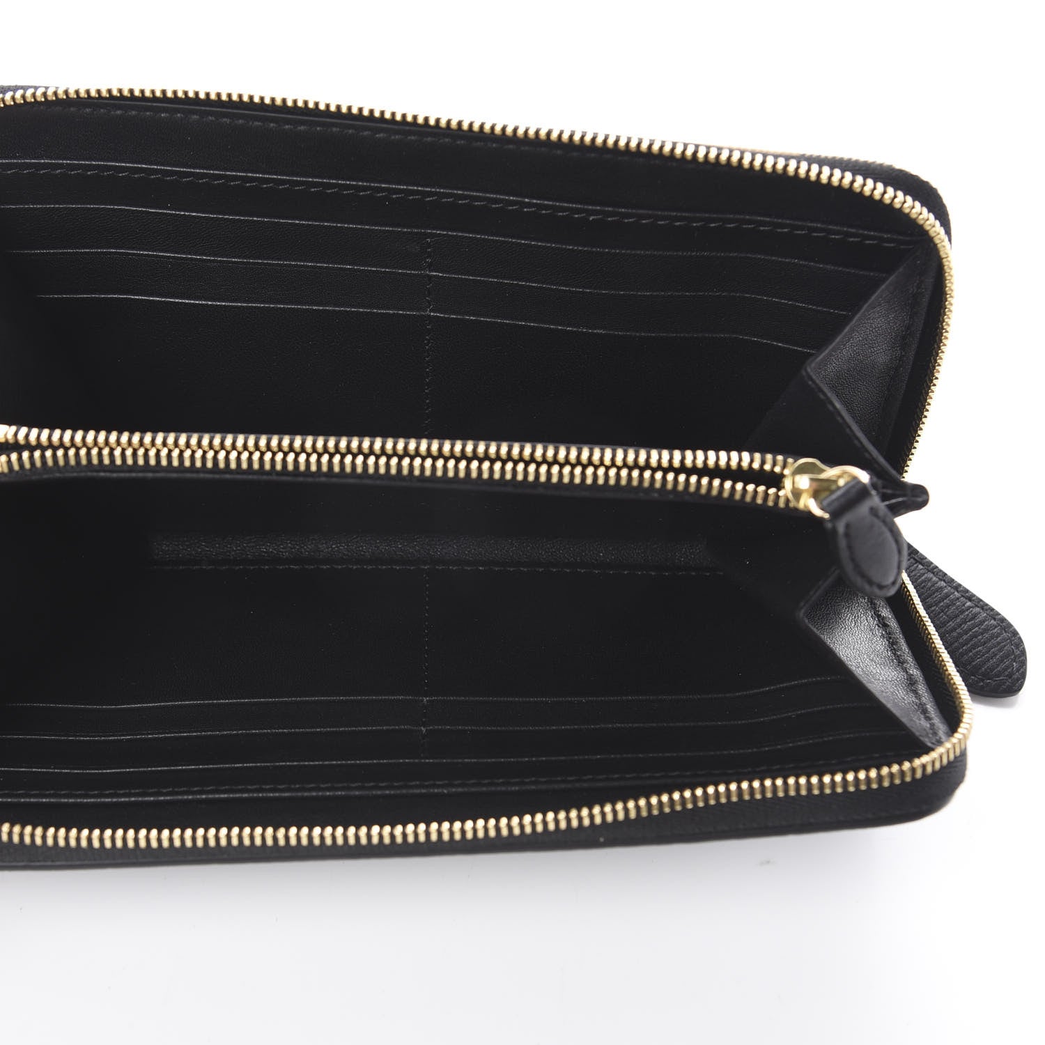 Burberry Calfskin House Check Elmore Zip Around Wallet Black 4 of 5