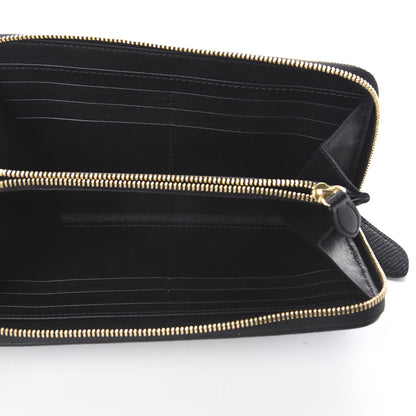 Burberry Calfskin House Check Elmore Zip Around Wallet Black 4 of 5