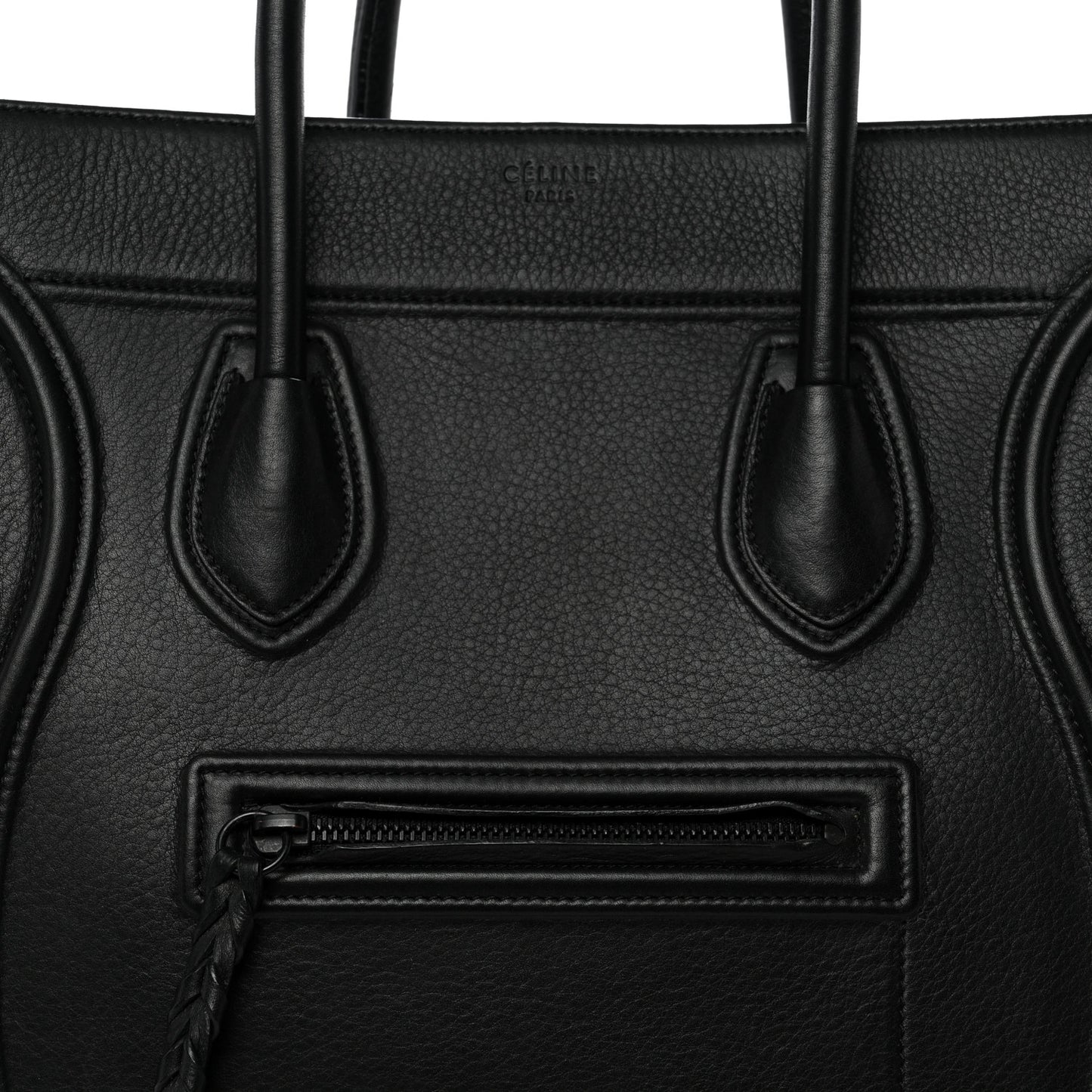 Supple Calfskin Medium Phantom Luggage Black