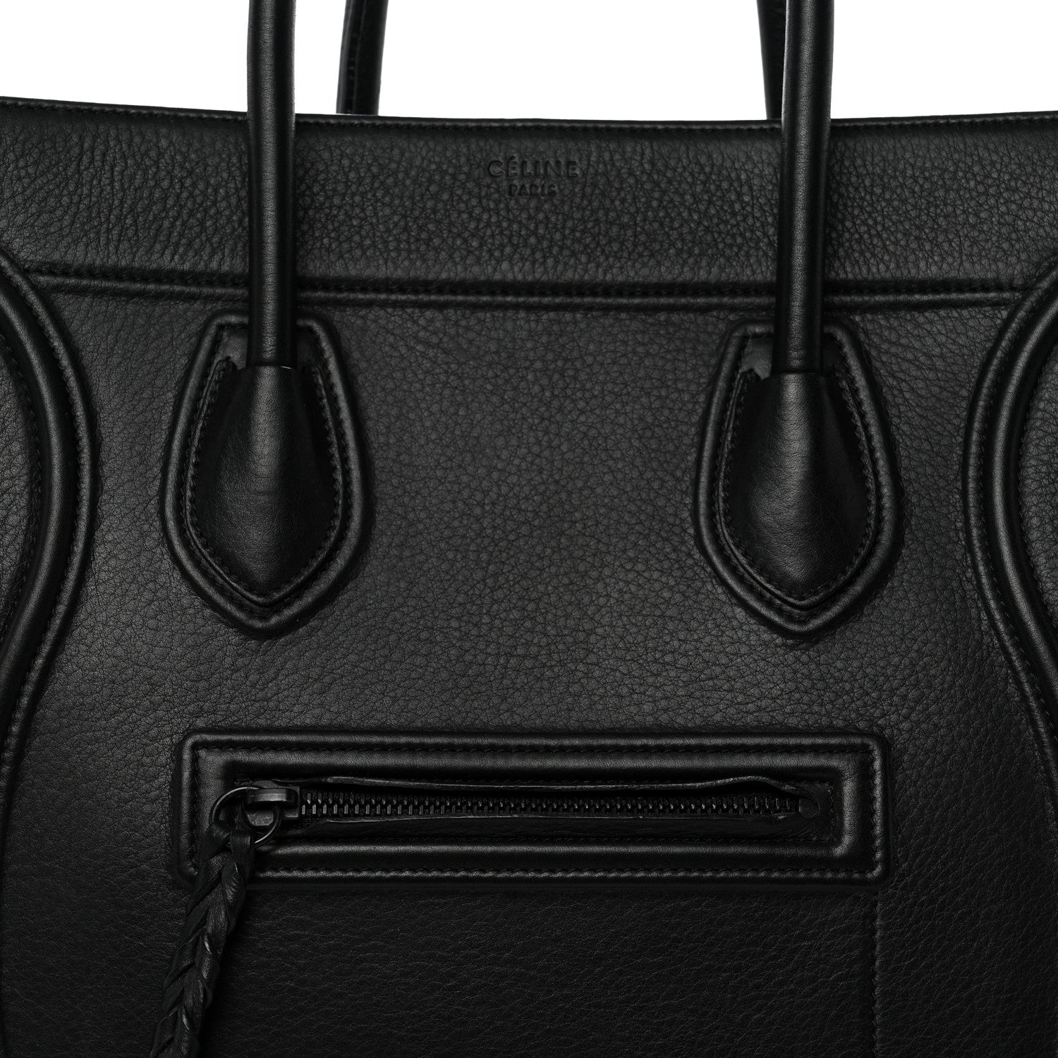Celine Supple Calfskin Medium Phantom Luggage Black 8 of 15