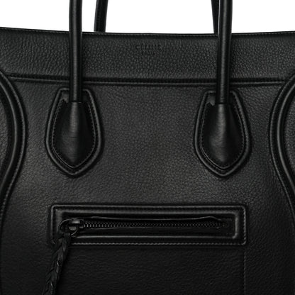 Celine Supple Calfskin Medium Phantom Luggage Black 8 of 15
