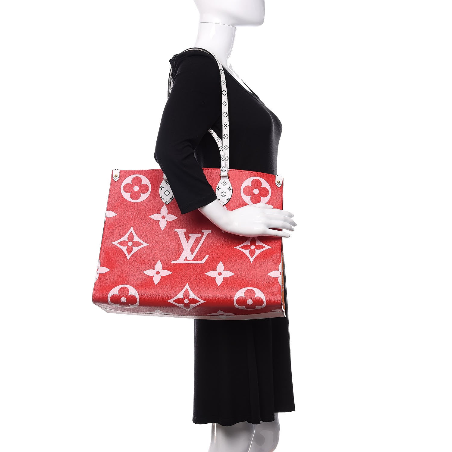 Louis Vuitton Monogram Giant Onthego GM Rouge Rose 2 of 11