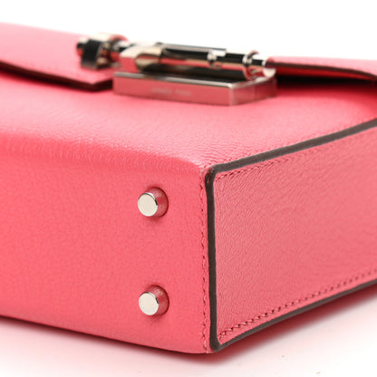 Hermes Chevre Chamkila Mini Verrou Chaine Bag Rose Lipstick 10 of 12