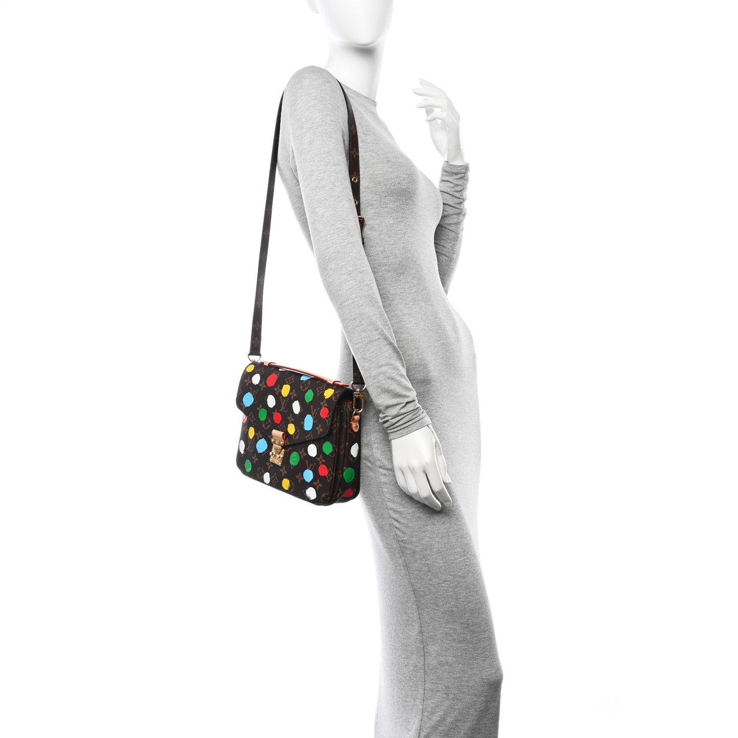 LV x YK Monogram Painted Dots Pochette Métis