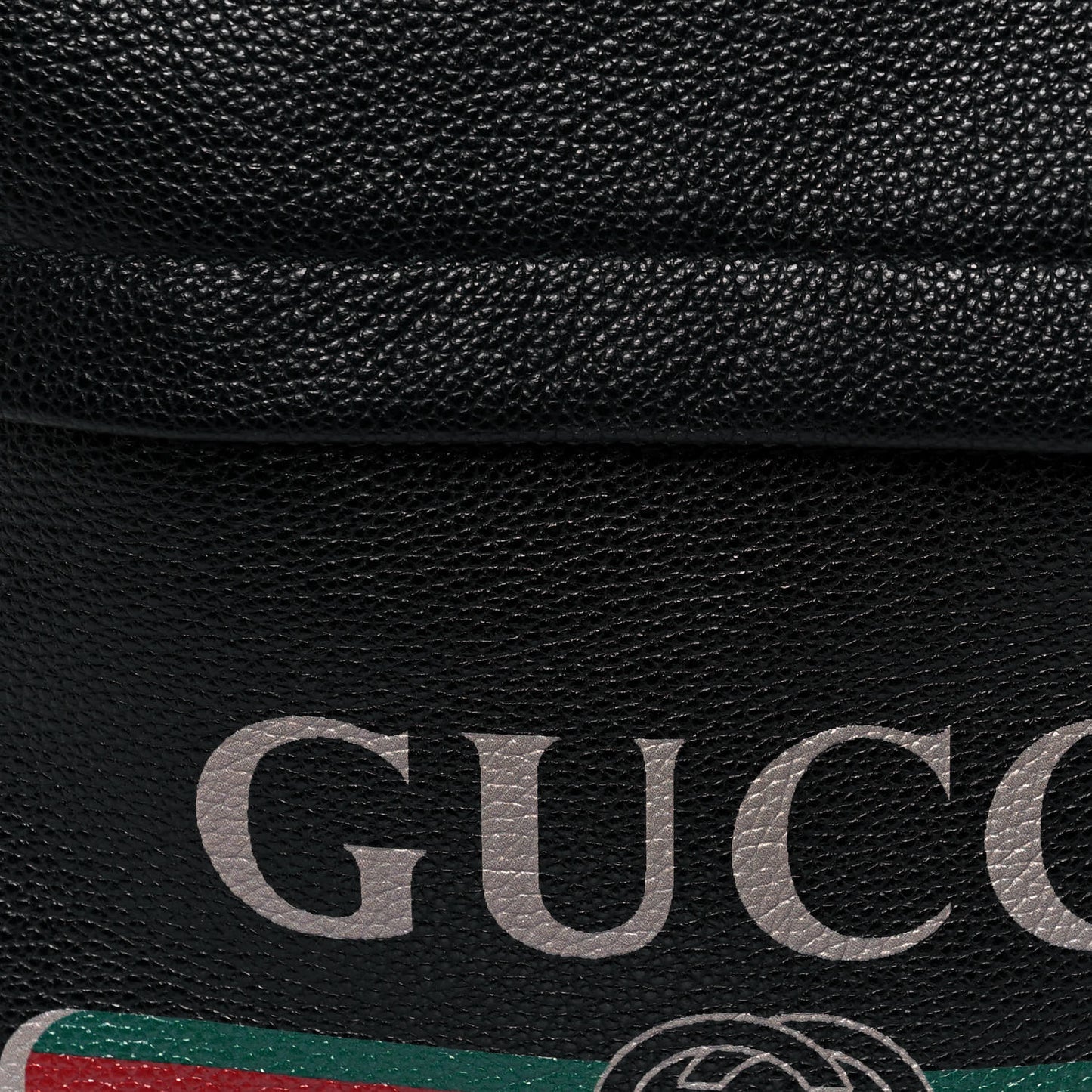 Calfskin Logo Day Backpack Black