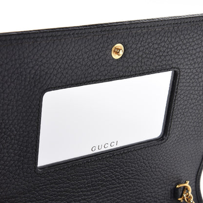 Gucci Calfskin Mini GG Marmont Chain Wallet Black 6 of 8