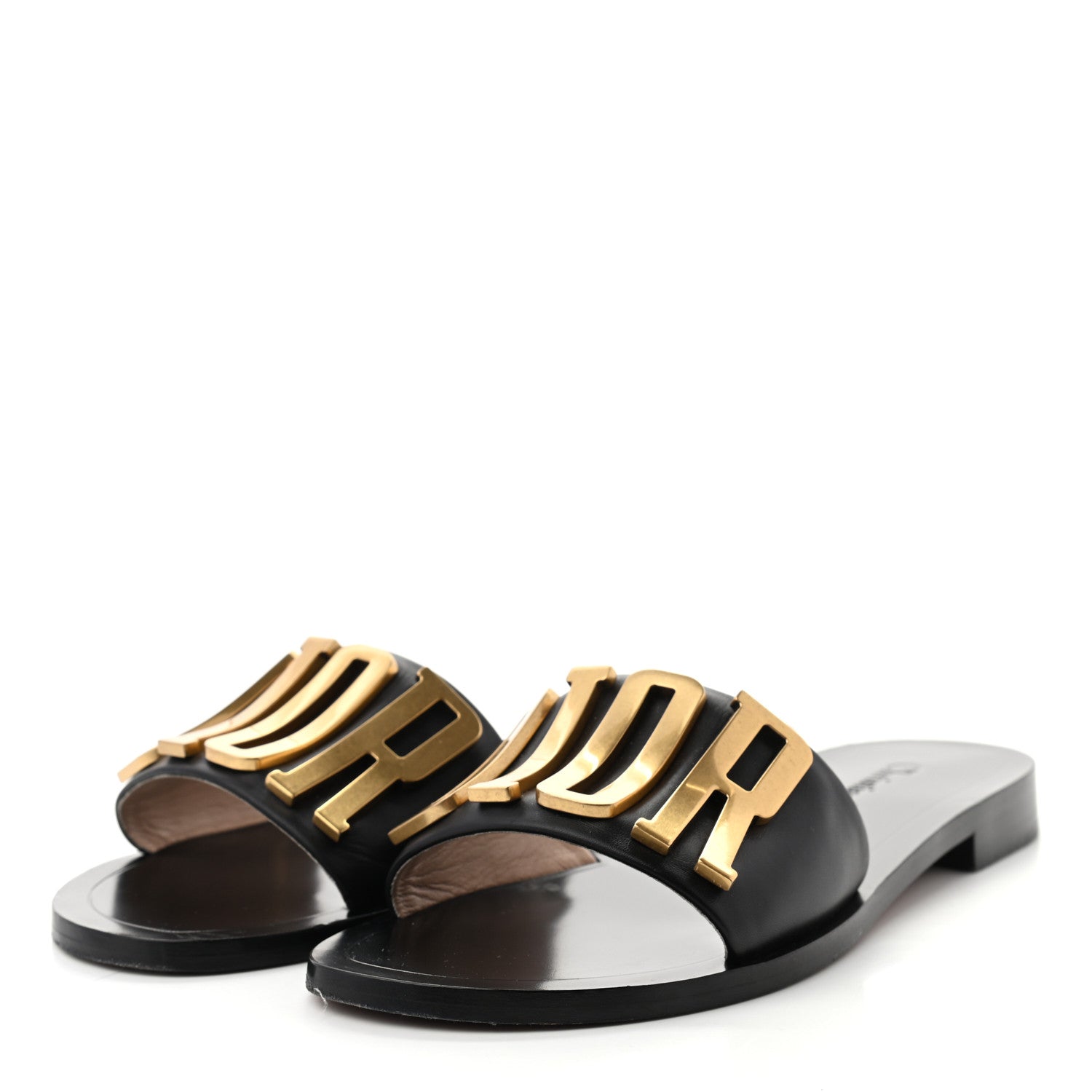 Christian Dior Calfskin Dio(r)evolution 10mm Slide Sandals 37 Black 3 of 8