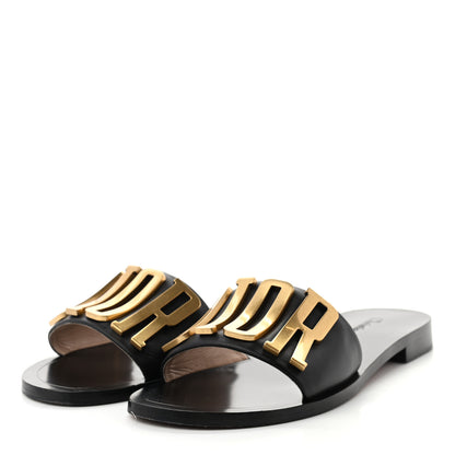 Christian Dior Calfskin Dio(r)evolution 10mm Slide Sandals 37 Black 3 of 8