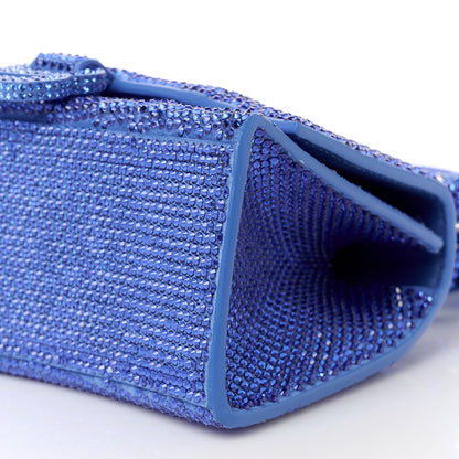 Balenciaga Strass Suede Hourglass Top Handle Bag XS Electric Blue 10 of 12