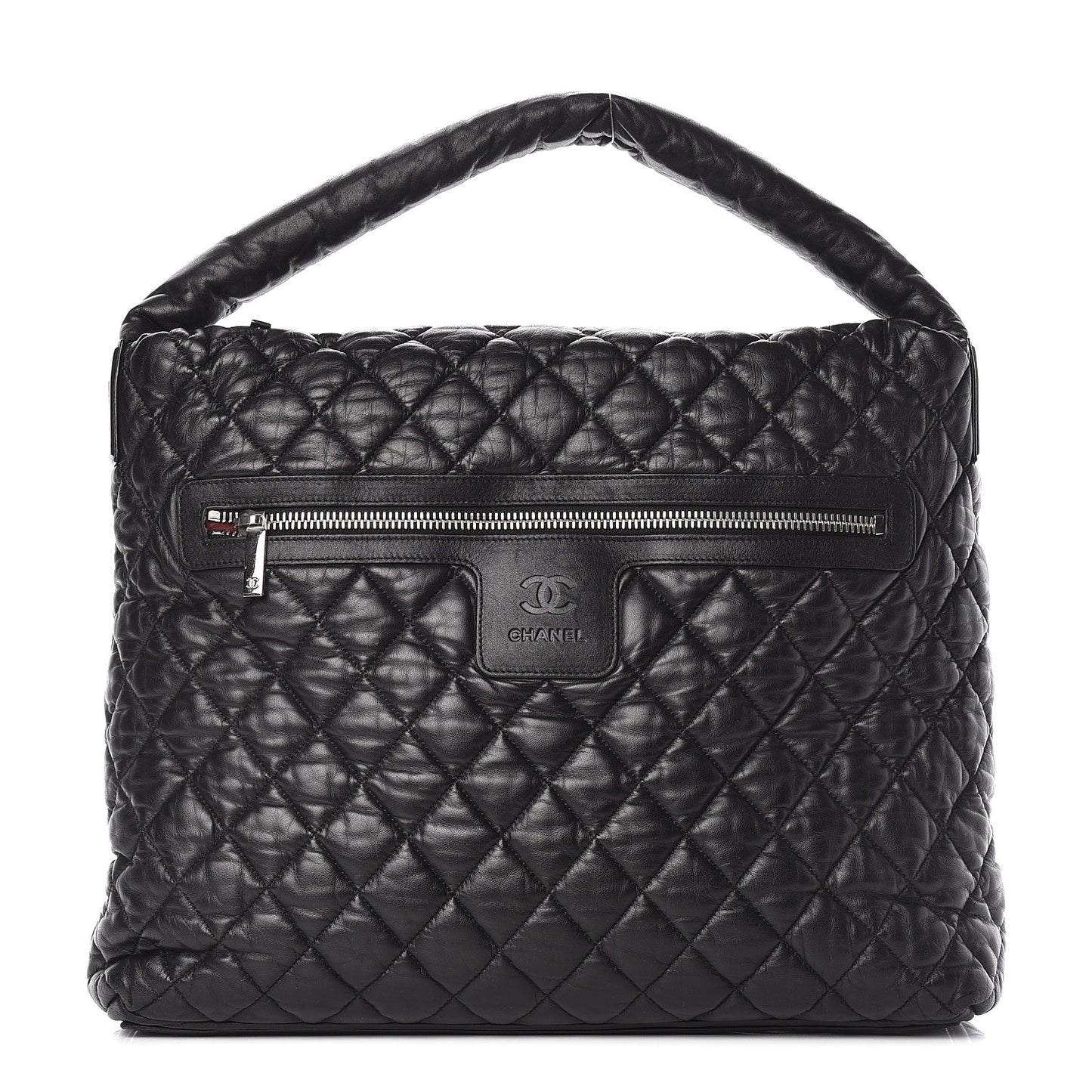 Lambskin Quilted Coco Cocoon Hobo Black