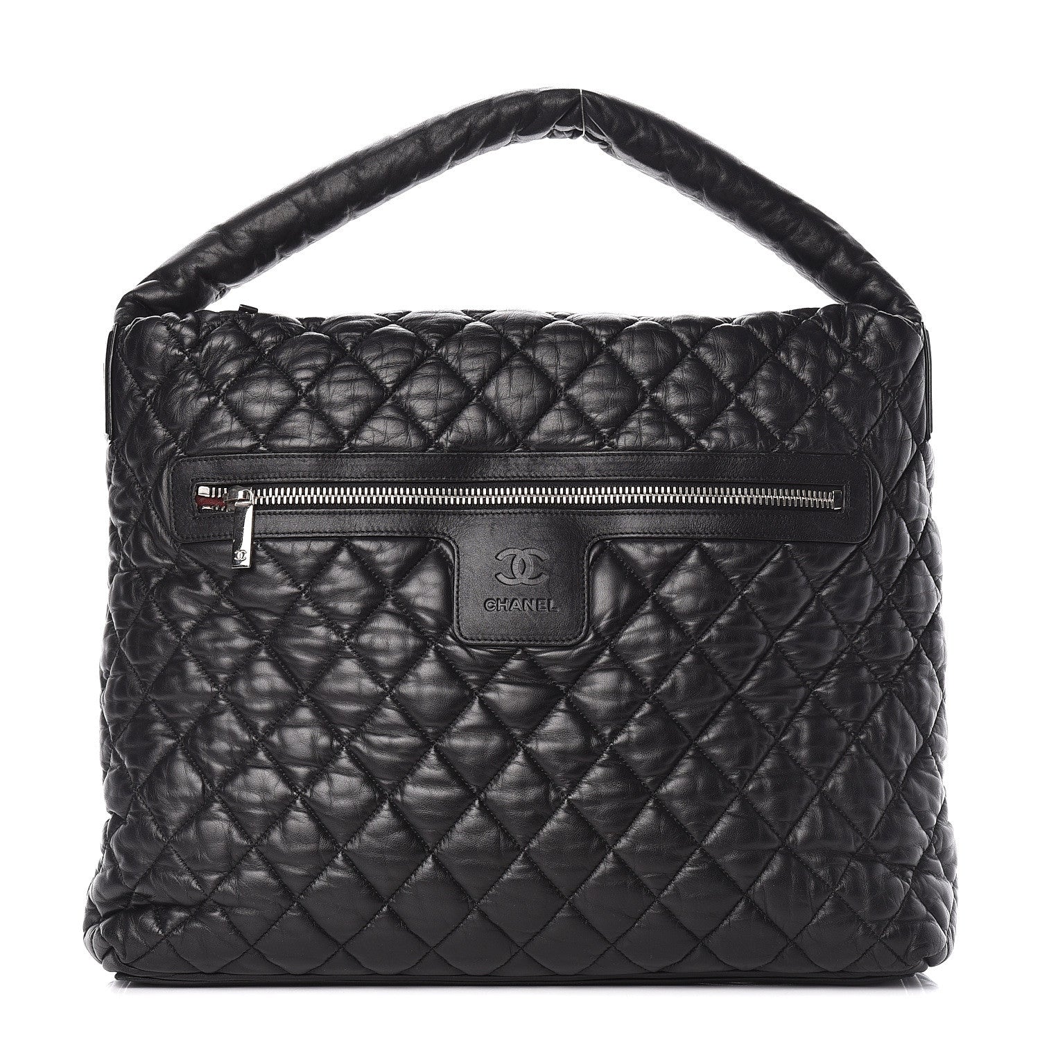 Chanel Lambskin Quilted Coco Cocoon Hobo Black 1 of 15