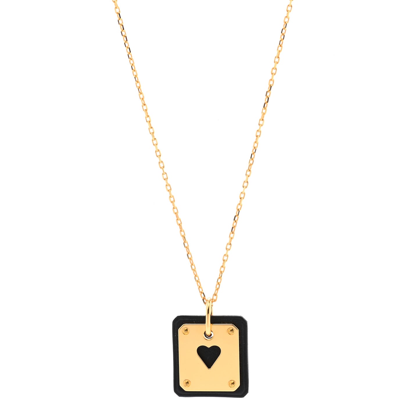 Gold Plated Swift As De Coeur Necklace Black